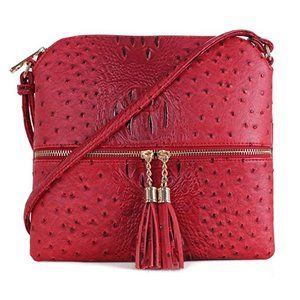 Red Animal Pattern Lightweight Crossbody Bag